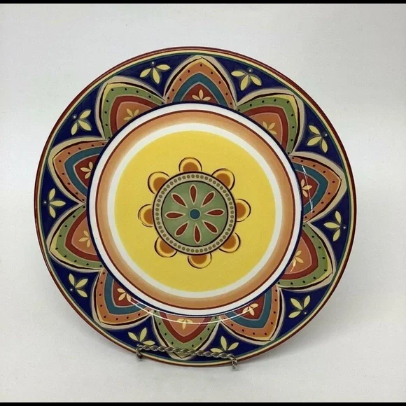 Pier 1 Mexicali Print Dinner Plate - Picture 2 of 4